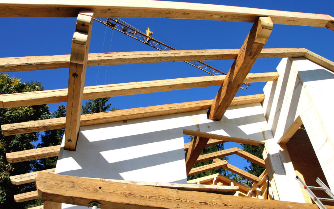 Handgehackte Sparren